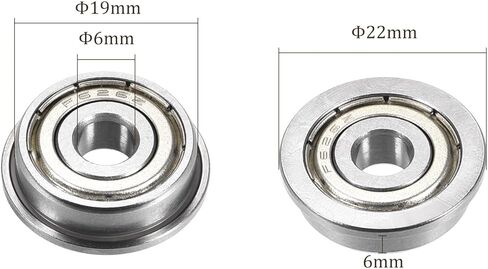 10 قطع F688ZZ محمل كروي ذو حواف - [8 × 16 × 5 مم] محامل عجلات بديلة لاستخدام محور الشاحنة اليدوية لجزازة العشب، فولاذ الكروم، ABEC1 in Kuwait