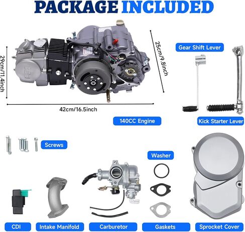 TBVECHI 140cc Engine Motor For Pit Dirt Bike SSR Apollo Coolster 125cc XR50 ATC70 ST90K1 CS90, 4-Stroke Engine Motor Replacement Kits in Kuwait