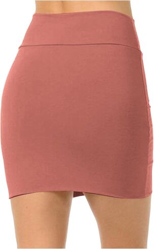 Women's Bodycon Mini Skirt Elastic High Waist Solid Color Business Work Short Skirts Summer Fashion Outfits Clothes in Kuwait