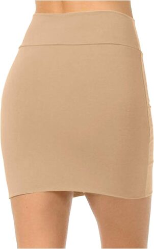تنورة ميني للسيدات في Bodycon Mini Mini مرنة عالية الخصر العمل الصلبة العمل العمل التنانير القصيرة الصيفية ملابس الموضة ملابس in Kuwait