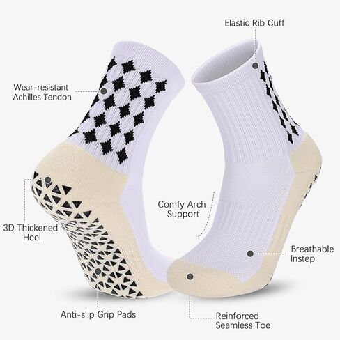 3/6 أزواج قبض على جوارب كرة القدم الرجال جوارب رياضية غير قابلة للانزلاق لكرة السلة لكرة القدم الرياضية in Kuwait