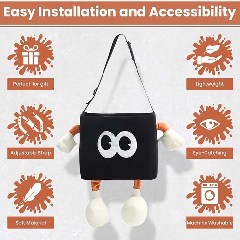 2-in-1 Car Trash Can with Tissue Holder, Plush Design, Back Seat Organizer (Brown) in Saudi Arabia