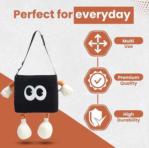 2-in-1 Car Trash Can with Tissue Holder, Plush Design, Back Seat Organizer (Brown) in Saudi Arabia
