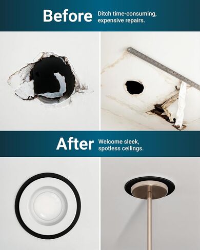 Sunco 12 Pack Goof Rings for 6 Inch Recessed Lights Black Can Light Goof Trim Ring, Outer Diameter 8.6-inch, Inner Diameter 6.2-inch, Durable Plastic Design, Matte Finish, Flush Mount in Kuwait