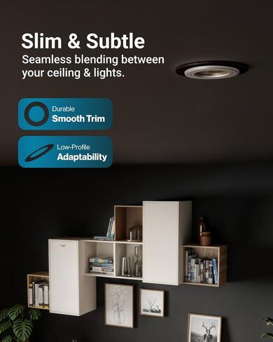 Sunco 12 Pack Goof Rings for 6 Inch Recessed Lights Black Can Light Goof Trim Ring, Outer Diameter 8.6-inch, Inner Diameter 6.2-inch, Durable Plastic Design, Matte Finish, Flush Mount in Kuwait