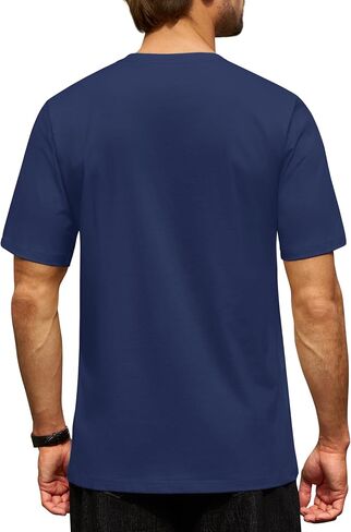 Cotrasen Mens T-Shirts Cotton Short Sleeve Pocket Tee Shirt Casual Crew Neck Moisture Wicking Soft Basic T Shirts in Saudi Arabia