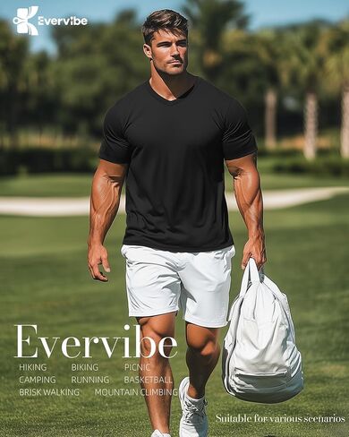 5 Pack Men's Big and Tall Shirts Casual V Neck Short Sleeve Tees Summer Cotton Basic T Shirts Multipack in Saudi Arabia