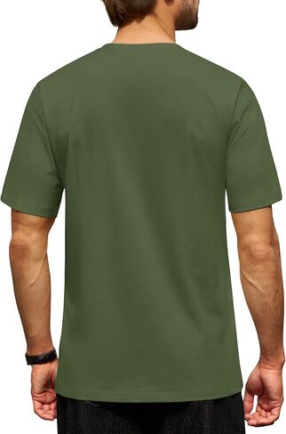 Cotrasen Mens Thirts Cotton Cotton Sleeve Pocket Tee Shirt طاقم عارض in Saudi Arabia