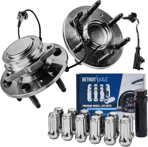Detroit Axle - 2WD Front Wheel Hubs Kit لـ Chevy Silverado GMC Sierra Yukon XL in Kuwait