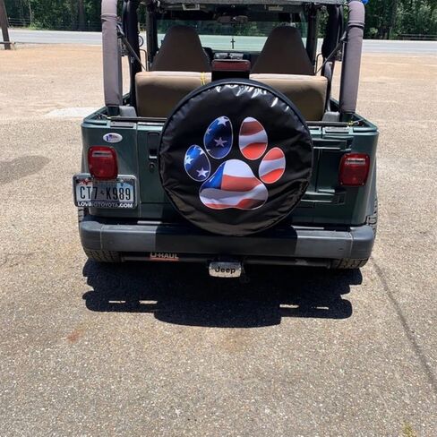 Pet Paws Flag Spare tire Cover (Select tire Size/Back up Camera Option in menu) in Saudi Arabia