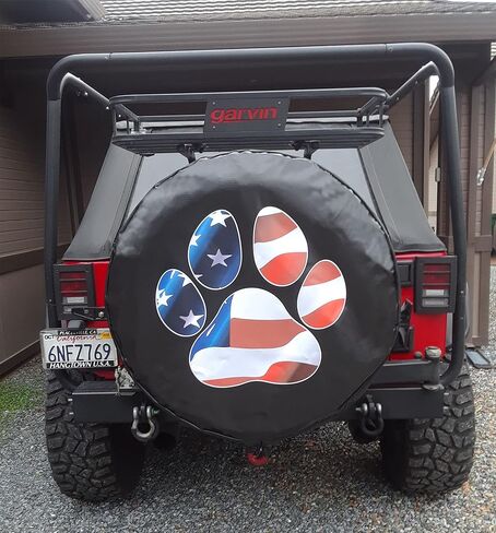 Pet Paws Flag Spare tire Cover (Select tire Size/Back up Camera Option in menu) in Saudi Arabia
