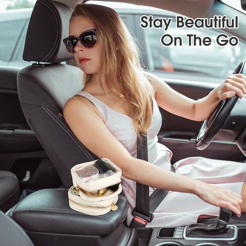 Meanplan 3 قطع حقيبة مستحضرات تجميل شفافة صغيرة مقاومة للماء حقيبة مكياج للنساء حقيبة مستحضرات تجميل صغيرة محمولة للمحفظة بسحاب وحقائب لطيفة ومكياج وأدوات الزينة ومحفظة سفر in Kuwait