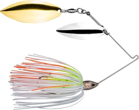 Strike King (TGSB34WW-591) Tour Grade Spinnerbait Fishing Lure, 3/4-Ounce, 4/0 Single Gamakatsu Hook, Weight Forward Head Design, Silver and Gold Willow Leaf Blades, Sexy Shad 2.0 in Saudi Arabia