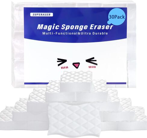 Magic Sponges Eraser,12 Pack Colorful Magic Cleaning Pads, Long Lasting, Premium Melamine Cleaning Sponges for Kitchen,Bathroom,Furniture,Sink, Universal Cleaner in Saudi Arabia