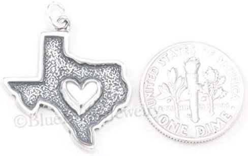 TEXAS Charm Pendant Deep in the HEART of STATE Bracelet .925 925 STERLING SILVER in Saudi Arabia