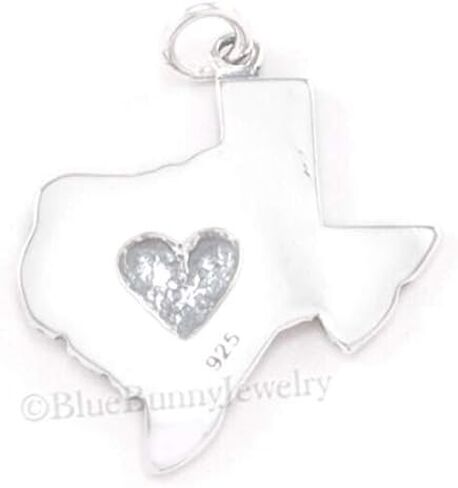 TEXAS Charm Pendant Deep in the HEART of STATE Bracelet .925 925 STERLING SILVER in Saudi Arabia