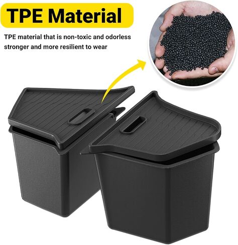 New 2025 2026 Model Y Juniper Rear Trunk Storage Bins with Lids 2PCS Refresh Model Y Rear Trunk Storage Box TPE Waterproof Trunk Organizer for Model Y Juniper Interior Accessories in Kuwait
