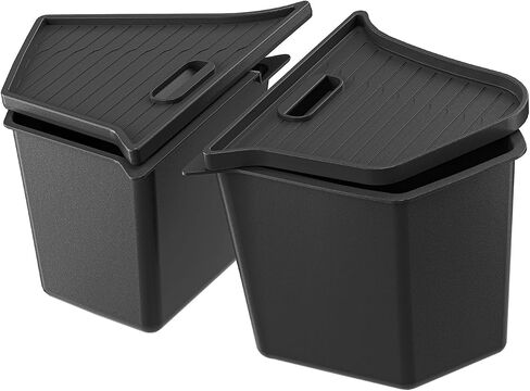 New 2025 2026 Model Y Juniper Rear Trunk Storage Bins with Lids 2PCS Refresh Model Y Rear Trunk Storage Box TPE Waterproof Trunk Organizer for Model Y Juniper Interior Accessories in Kuwait