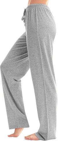 Pajama Pants Women Casual Loose Comfy Wide Leg Plaid Pants Sleep Bell Bottom Lounge Cute Pajama Sleepwear in Saudi Arabia