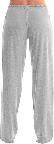 Pajama Pants Women Casual Loose Comfy Wide Leg Plaid Pants Sleep Bell Bottom Lounge Cute Pajama Sleepwear in Saudi Arabia