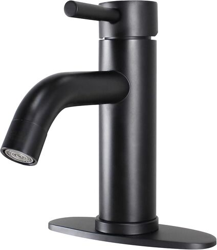 WMF Single Handle Bathroom Faucet, Brushed Nickel Bath Faucet, with Pop Up Drain & Deck Plate, Single Hole 4" Centerset Faucet for Vanity, Countertop, Washbasin, Farmhouse, Lavatory Bathroom Sink in Saudi Arabia