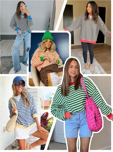 فيسويو نساء من النوع الثقيل ذو الحجم الكبير من النوع الثقيل بلون بلوك طاقم طاقم طويل الأكمام قميص فضفاضة فضفاضة سحب غير رسمية من ملابس y2k in Kuwait