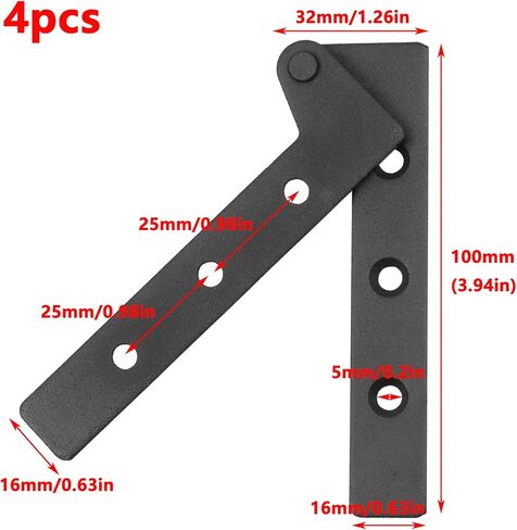 Antrader 360 Degree Rotatable Pivot Hinge for Window or Door Pack of 4 in Saudi Arabia