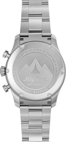Alpina Men's Startimer Chronograph Big Date Swiss Quartz Stainless Steel Watchm Black Dial Model: AL-372BW4S26B in Saudi Arabia