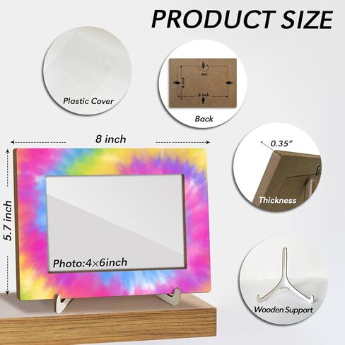 Friendship Gifts Picture Frames, Friends Frame Gifts for Women Men Bestie BFF Sister Gifts from Sister, Wood Photo Frame Tabletop Display 4X6 Photo Home Decor Living Room Party Favor Decorations -042 in Saudi Arabia