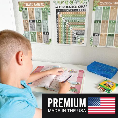 9 Retro Multiplication Chart Poster For Wall - Multiplication Poster For Kids, Multiplication Table Charts, Kids Multiplication Table Poster, Kids Multiplication Table Poster, 5th Grade Math Posters in Saudi Arabia