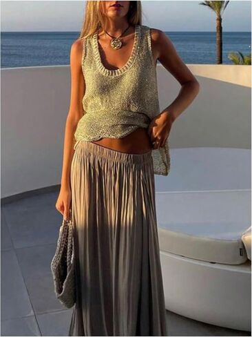 Floerns Women's Going Out Sleeveless Knitted Sweater Vest Rhinestone Pullover Tank Tops in Saudi Arabia