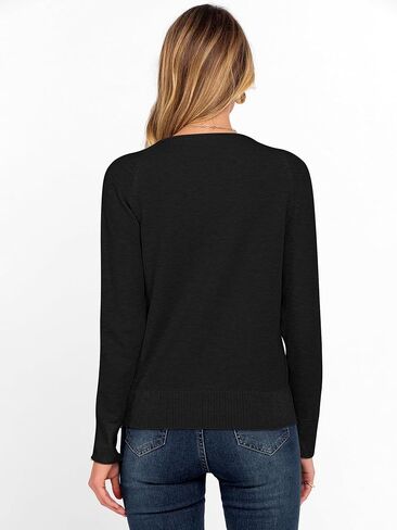 anrabess womens long sleeve boat neck عرضية ناعمة خفيفة الوزن سترة سحرة أساسية أعلى 2025 قميص الخريف ملابس السفر in Kuwait