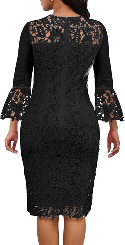 Elegant Church Dress for Women Midi Dresses Work Wear Vintage Pencil Dress for Business Casual Outfits in Kuwait