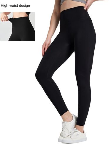 Women High Waist Yoga Leggings with Tummy Control Seamless Moisture Wicking 4-Way Stretch Workout Pants for Running Gym in Saudi Arabia