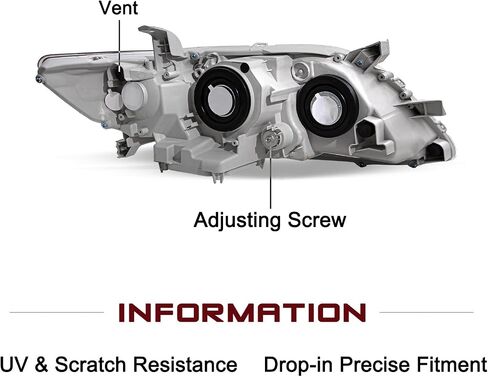 استبدال مجموعة المصباح الأمامي JSBoyat لعام 2007-2009 Toyota Camry US Driver و Side Side in Kuwait