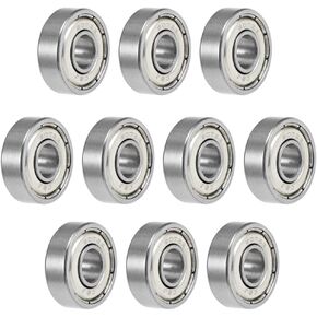 UXCELL 16100ZZ BELL BELLENT BELLINGS 10 مم × 28 مم × 8 مم مزدوج كروم الصلب P0 (ABEC1) 10pcs in Kuwait