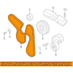 Subaru 2012-2015 Subaru Impreza XV Crosstrek 2.0L Serpentine V-Belt 23780AA120 in Kuwait
