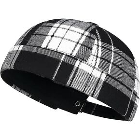 غطاء عمال من منقوش مخطط ، رجعية Skullcap Docker Hat للرجال النسائية in Kuwait