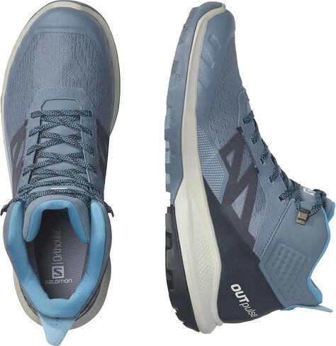 Salomon Men's Outpulse Mid GTX Hiking Shoe, China Blue/Carbon, 9 in Saudi Arabia