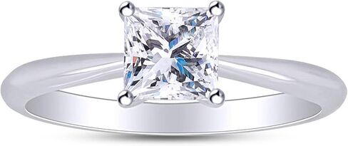 AFFY 14K White Gold Plated Sterling Silver Fancy Shape Solitaire Ring Made with Cubic-Zirconia in Saudi Arabia
