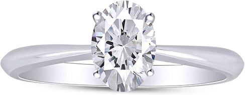 AFFY 14K White Gold Plated Sterling Silver Fancy Shape Solitaire Ring Made with Cubic-Zirconia in Saudi Arabia