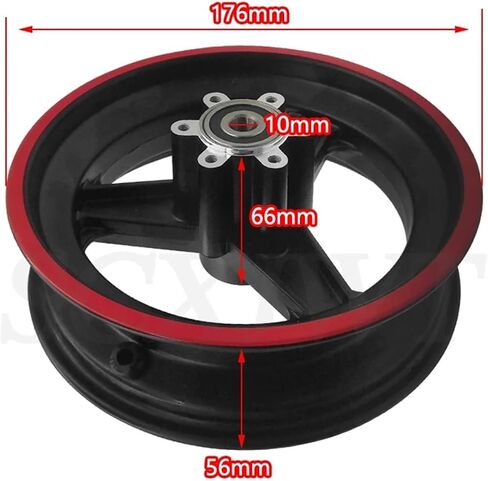 6.5 Inch Aluminum Alloy Wheel Hub Compatible With 10x2.75-6.5 10x2.70-6.5 Tires Or Use 90/65-6.5 85/65-6.5 Tyres Electric Scooter Rim Parts in Saudi Arabia