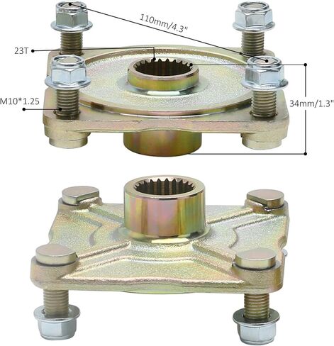 2Pcs 4 Bolt 110mm 23T Rear Axle Wheel Hubs for ATV Quad Buggy Go Kart in Saudi Arabia