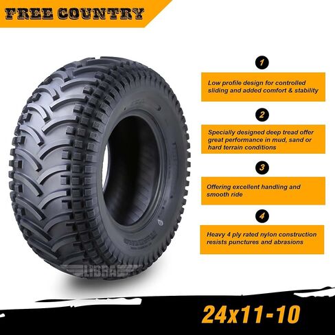 Free Country 24x11-10 ATV Tires 24x11x10 4PR All Terrain, Set 2 in Saudi Arabia