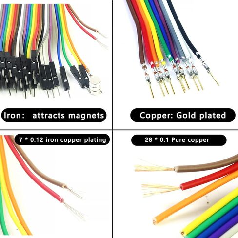 30PCS Multicolored Dupont Jumper Wires 24awg 3A 10pin Male to Male + Female to Female + Male to Female,Breadboard Jumper Ribbon Cables Kit Compatible with Arduino Projects (8inch/20CM) in Kuwait