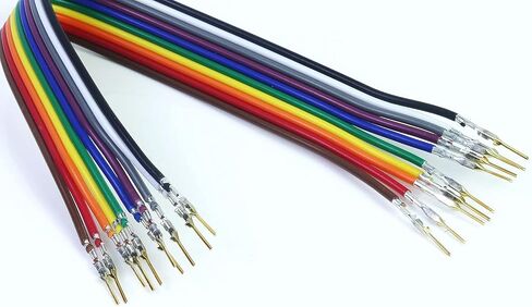 30PCS Multicolored Dupont Jumper Wires 24awg 3A 10pin Male to Male + Female to Female + Male to Female,Breadboard Jumper Ribbon Cables Kit Compatible with Arduino Projects (8inch/20CM) in Kuwait