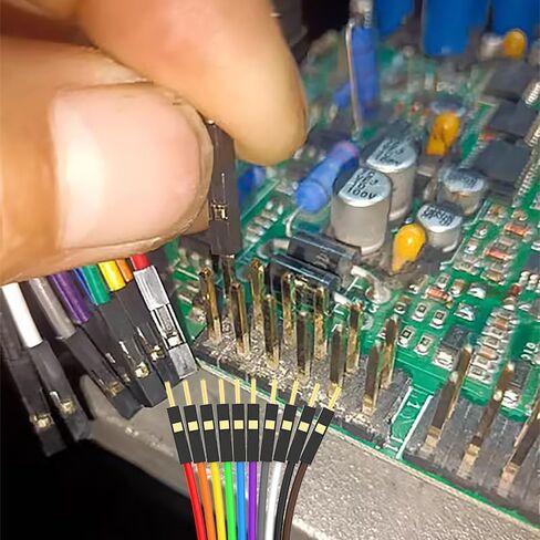 30PCS Multicolored Dupont Jumper Wires 24awg 3A 10pin Male to Male + Female to Female + Male to Female,Breadboard Jumper Ribbon Cables Kit Compatible with Arduino Projects (8inch/20CM) in Kuwait