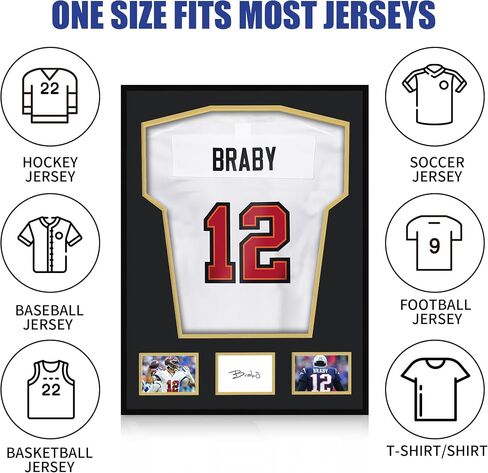 24x32 Aluminum Shadow Box Jersey Frame 1 Pack, Black Large Jersey Frame Display Case for Wall Display in Saudi Arabia
