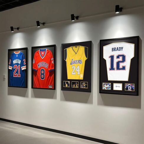 24x32 Aluminum Shadow Box Jersey Frame 1 Pack, Black Large Jersey Frame Display Case for Wall Display in Saudi Arabia