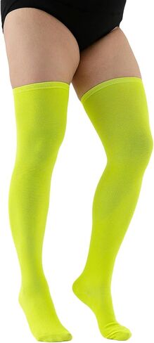 Plus Size Thigh High Knit Socks Long Stretchy Sock Women Over Knee High Stocking Leg Warmers Solid Color in Kuwait